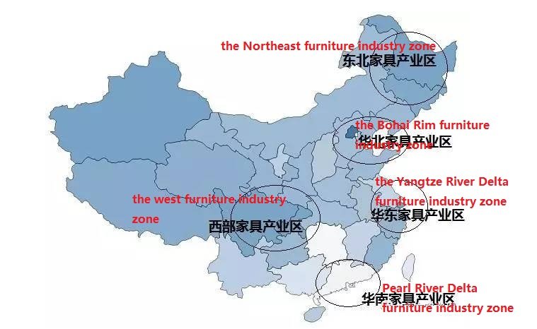 5 furniture clusters in China